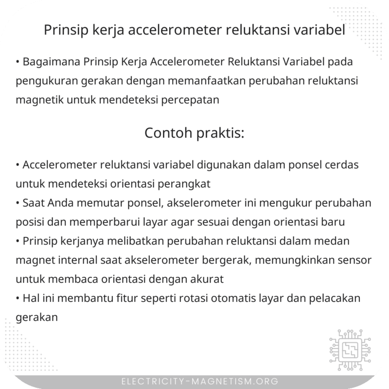 Prinsip Kerja Accelerometer Reluktansi Variabel