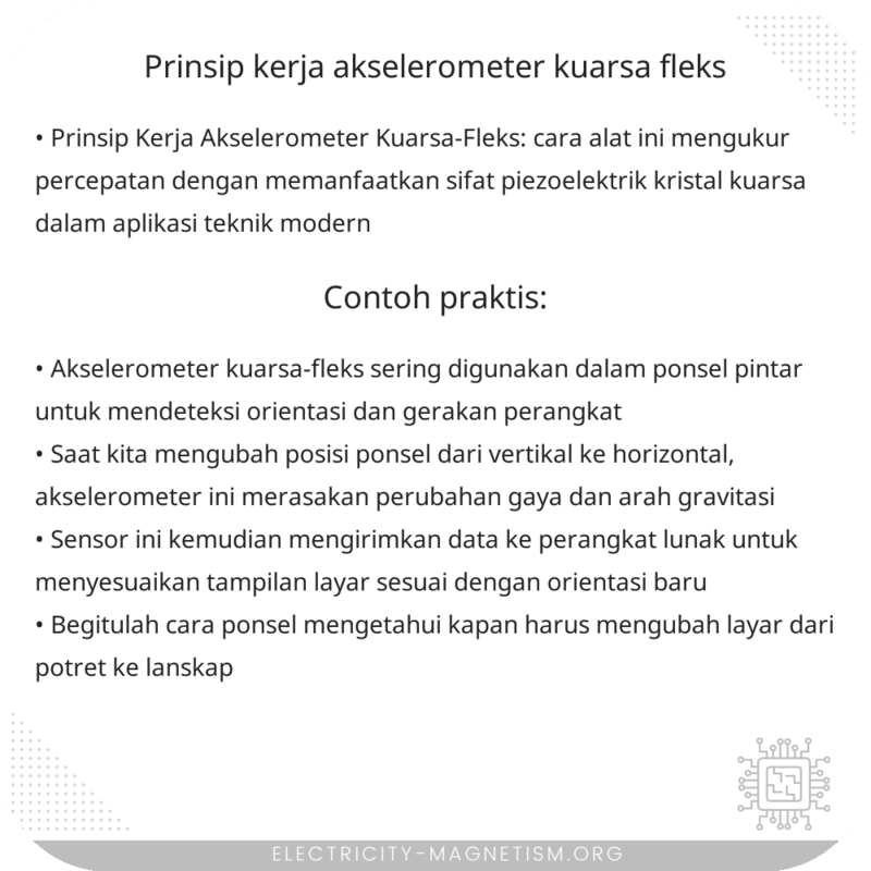 Prinsip Kerja Akselerometer Kuarsa-Fleks