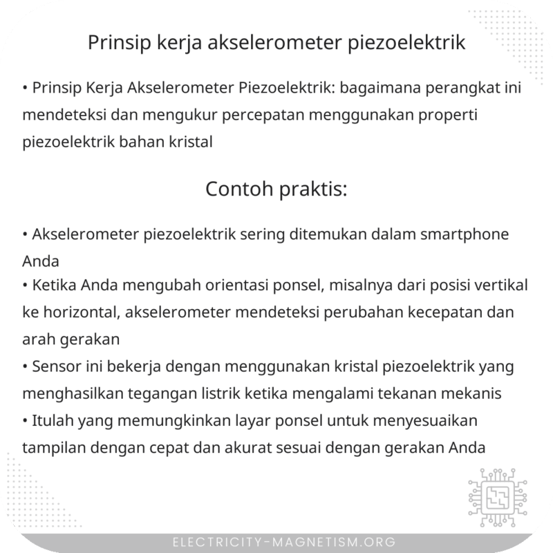 Prinsip Kerja Akselerometer Piezoelektrik