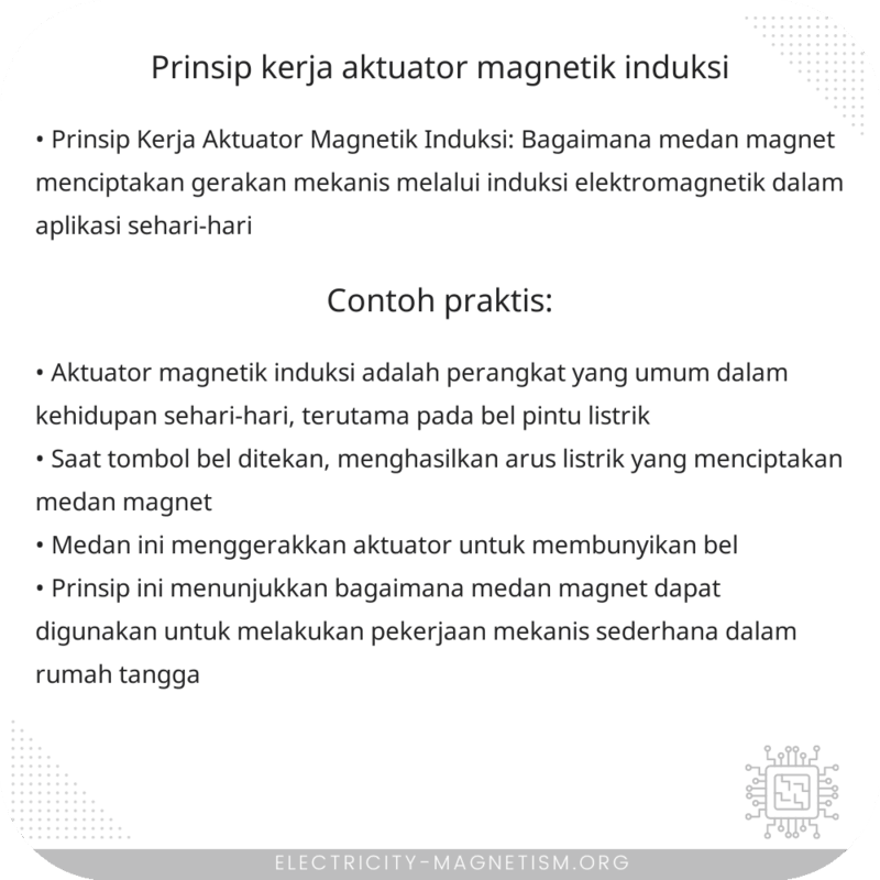 Prinsip Kerja Aktuator Magnetik Induksi