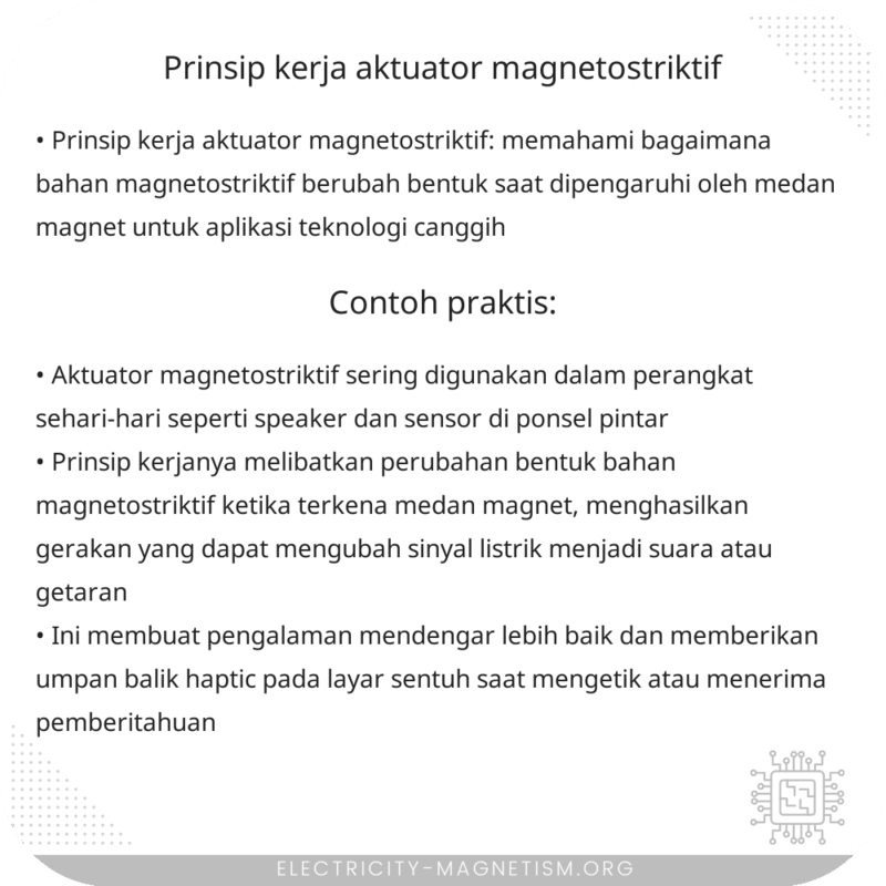 Prinsip Kerja Aktuator Magnetostriktif