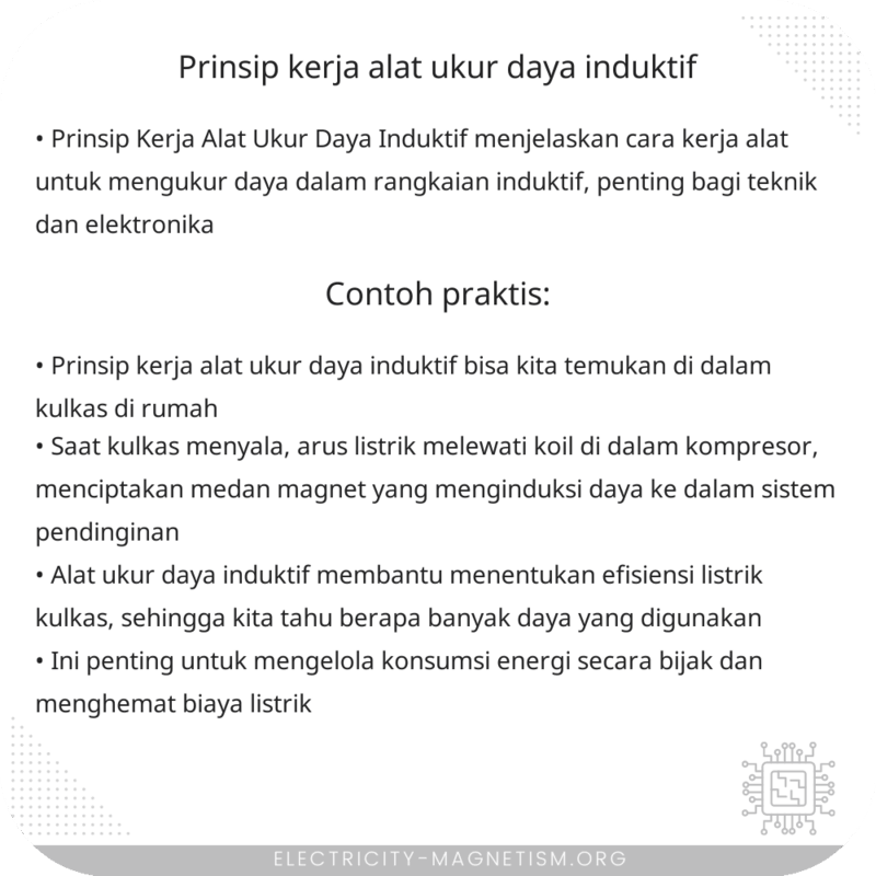 Prinsip Kerja Alat Ukur Daya Induktif