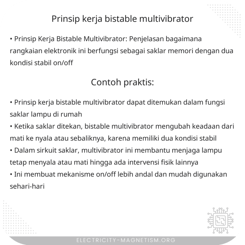 Prinsip Kerja Bistable Multivibrator