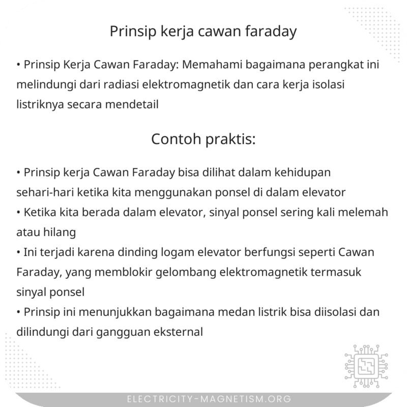 Prinsip Kerja Cawan Faraday