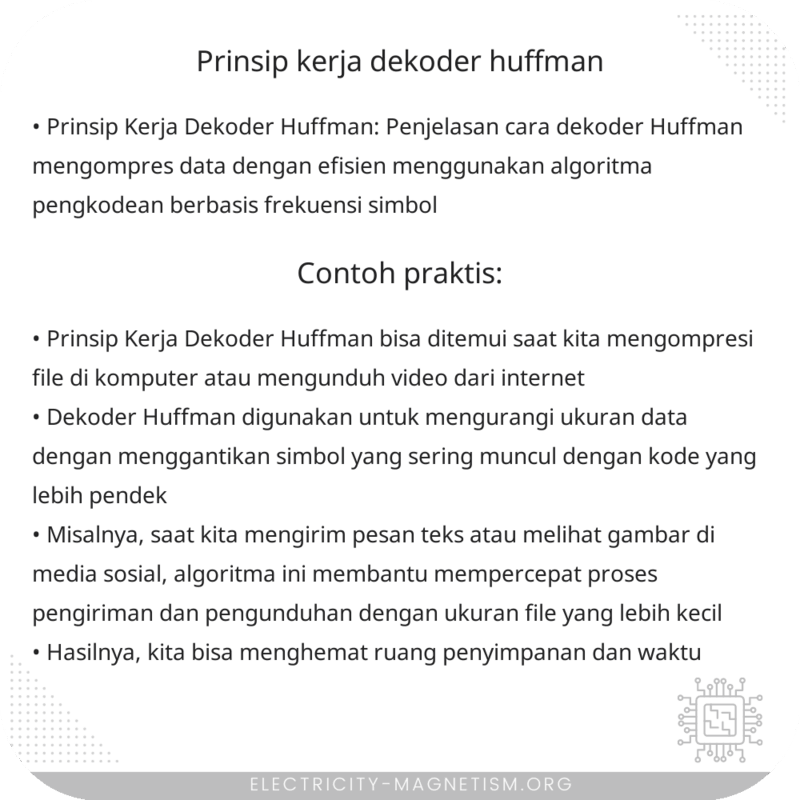 Prinsip Kerja Dekoder Huffman
