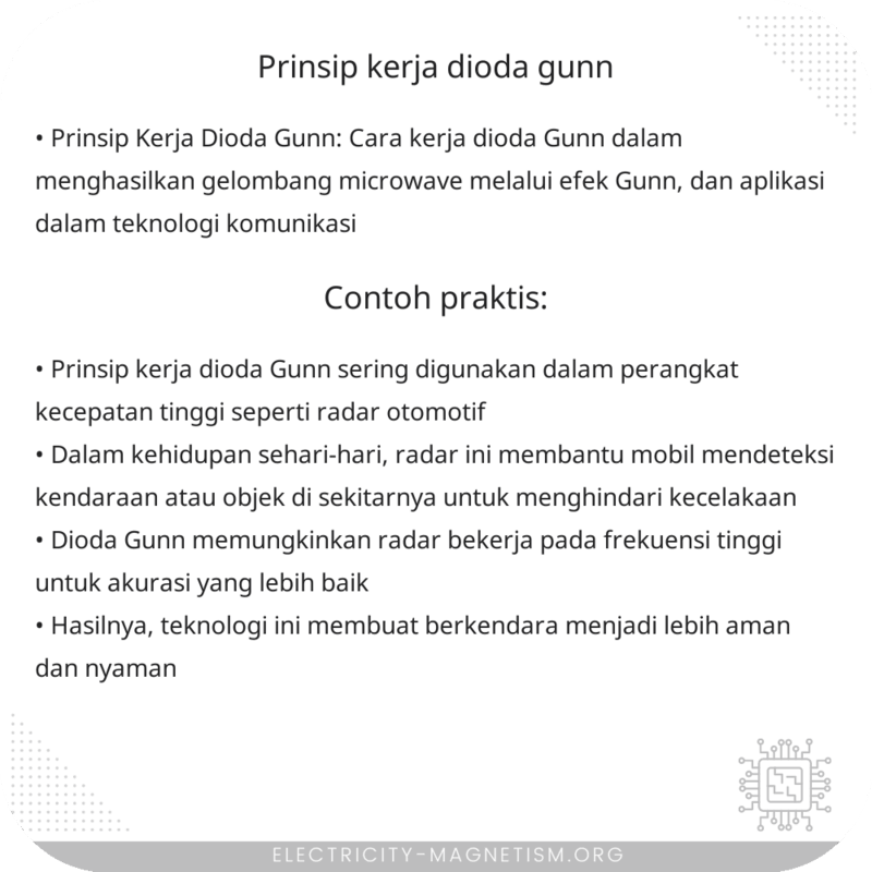 Prinsip Kerja Dioda Gunn