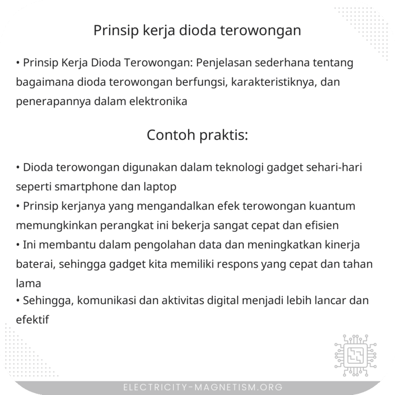 Prinsip Kerja Dioda Terowongan