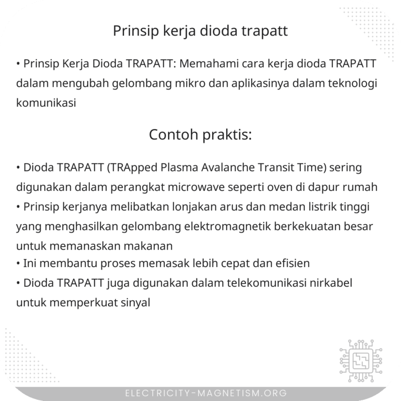 Prinsip Kerja Dioda TRAPATT