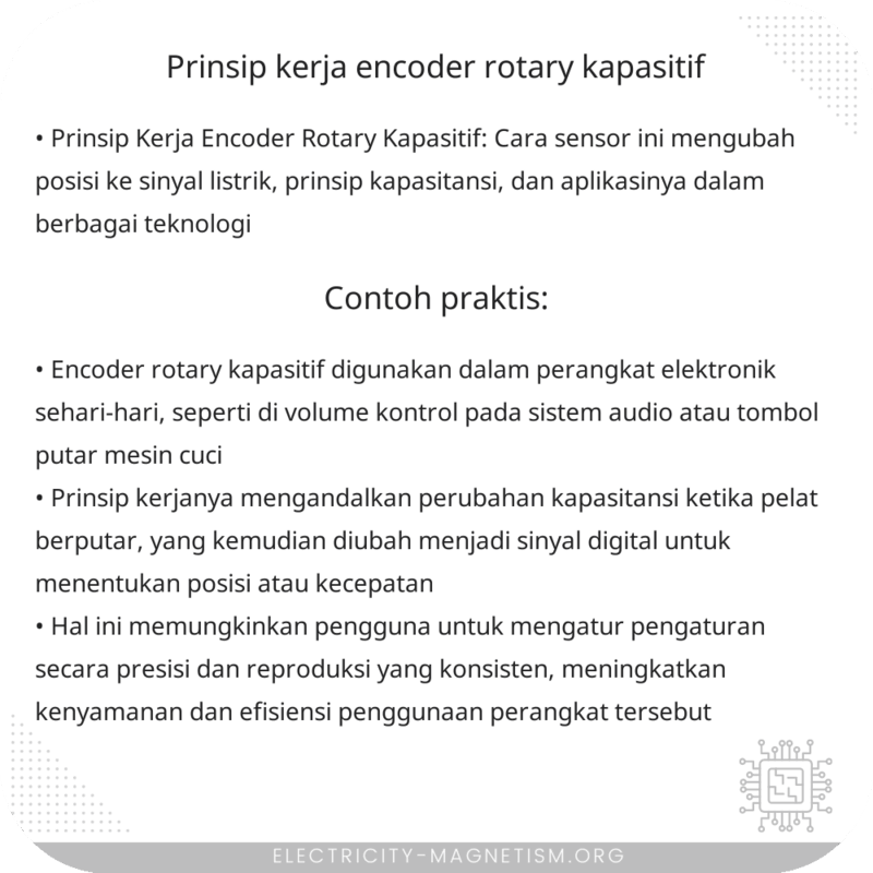 Prinsip Kerja Encoder Rotary Kapasitif
