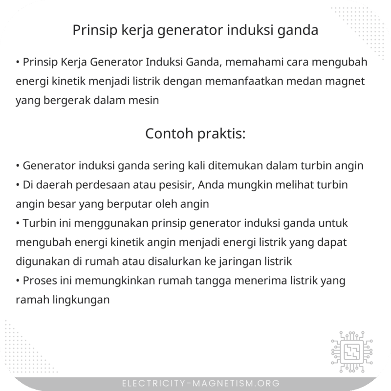 Prinsip Kerja Generator Induksi Ganda