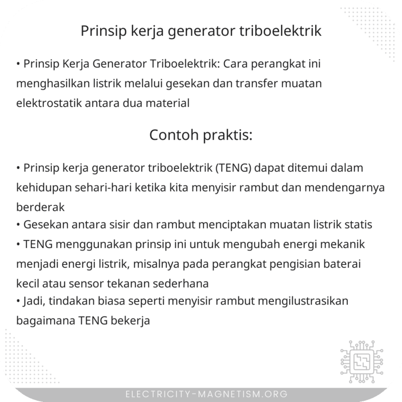Prinsip Kerja Generator Triboelektrik