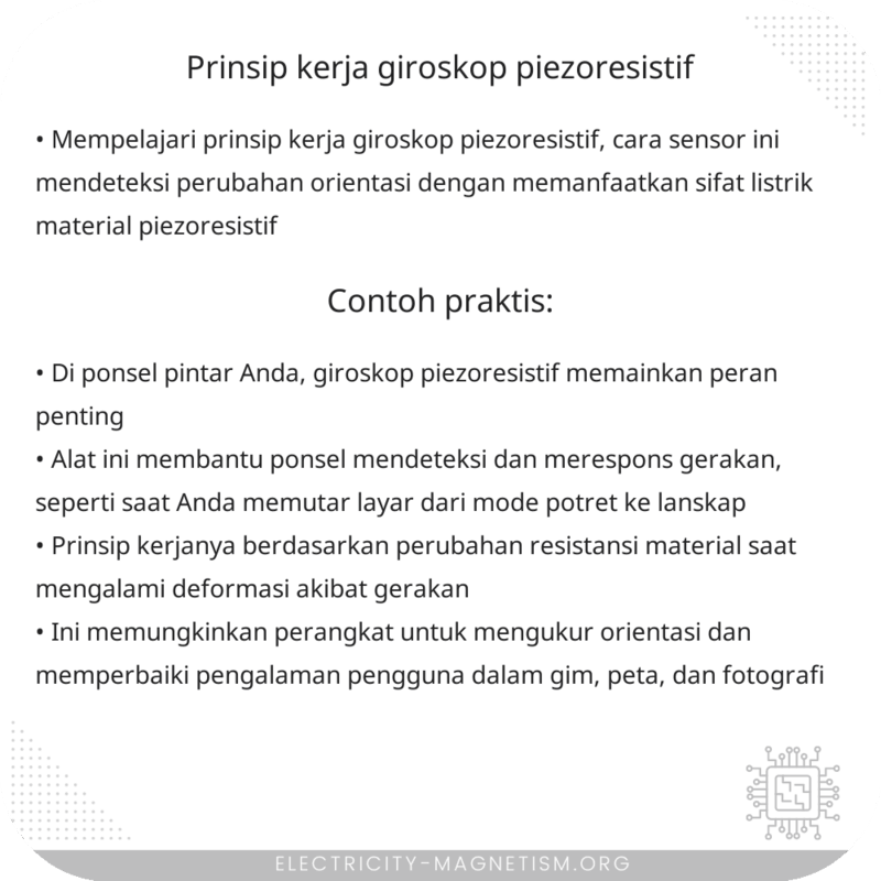 Prinsip Kerja Giroskop Piezoresistif