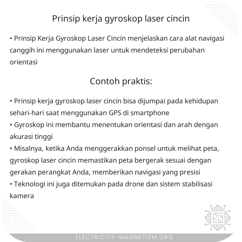 Prinsip Kerja Gyroskop Laser Cincin