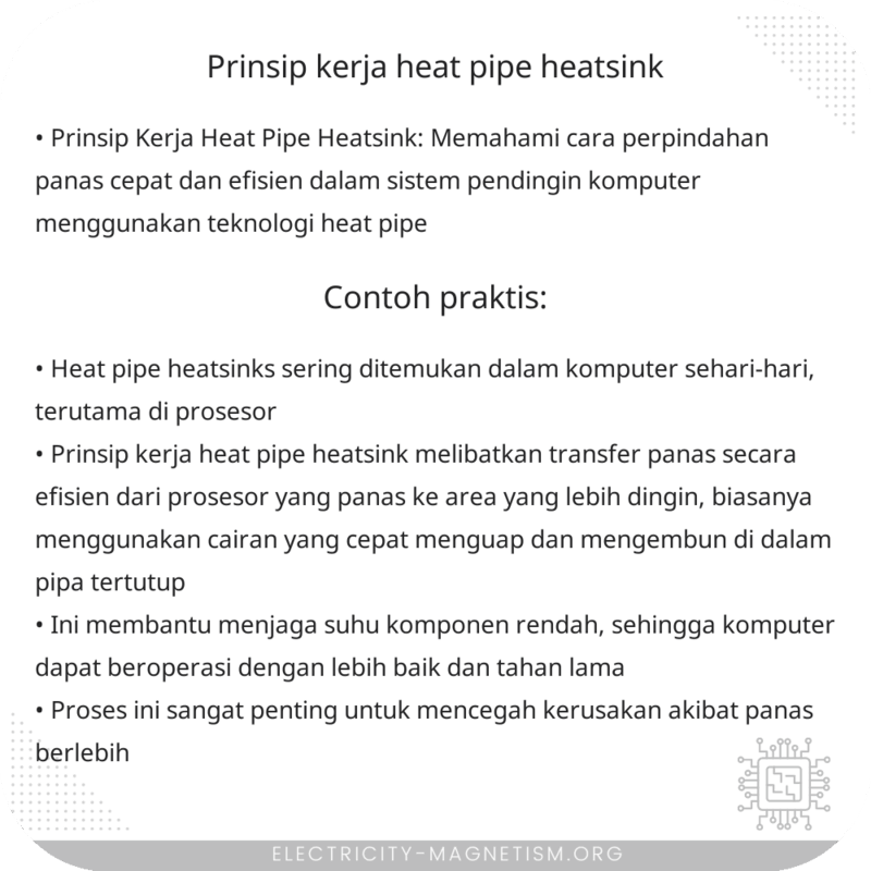 Prinsip Kerja Heat Pipe Heatsink