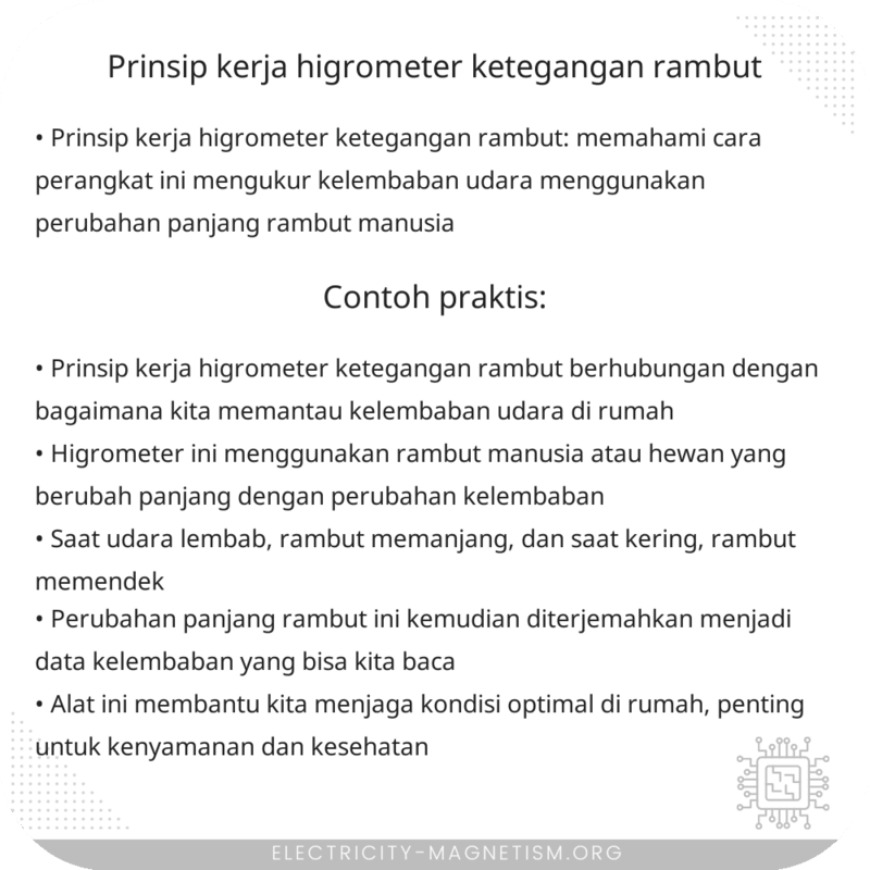 Prinsip Kerja Higrometer Ketegangan Rambut