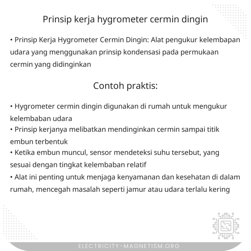 Prinsip Kerja Hygrometer Cermin Dingin