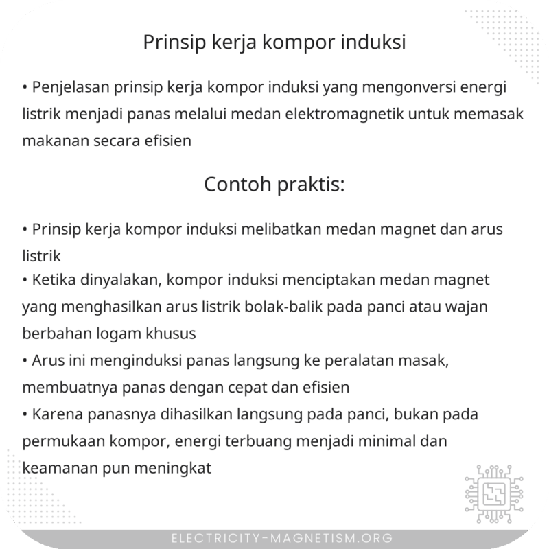 Prinsip Kerja Kompor Induksi