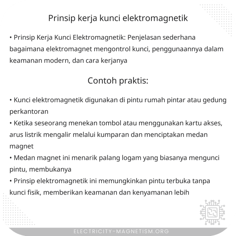 Prinsip Kerja Kunci Elektromagnetik