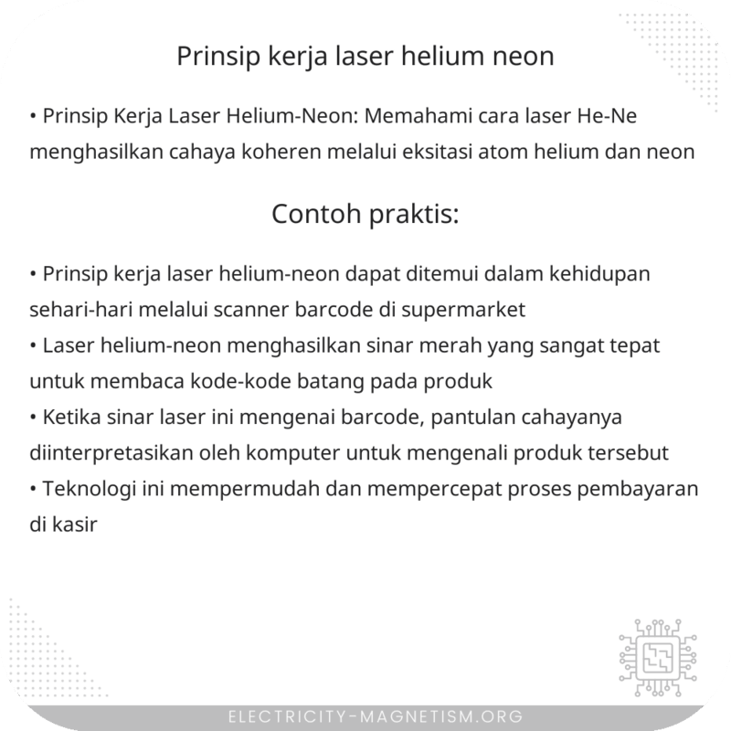 Prinsip Kerja Laser Helium-Neon