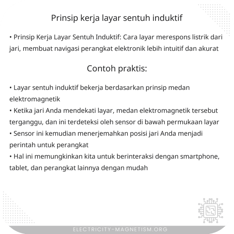Prinsip Kerja Layar Sentuh Induktif