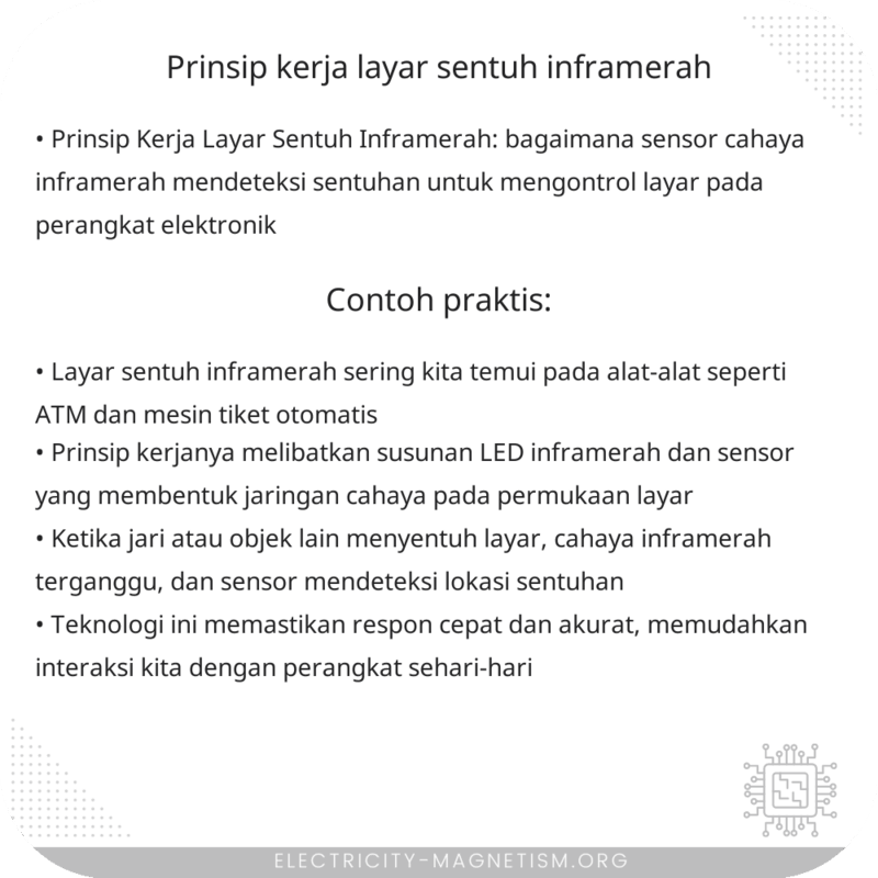 Prinsip Kerja Layar Sentuh Inframerah