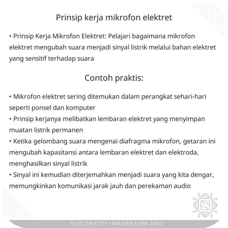 Prinsip Kerja Mikrofon Elektret