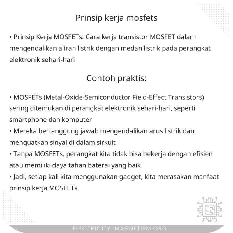Prinsip Kerja MOSFETs