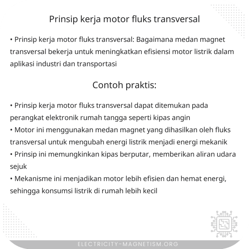 Prinsip Kerja Motor Fluks Transversal