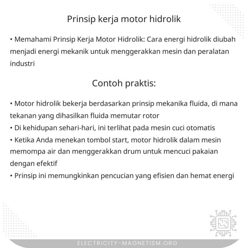 Prinsip Kerja Motor Hidrolik