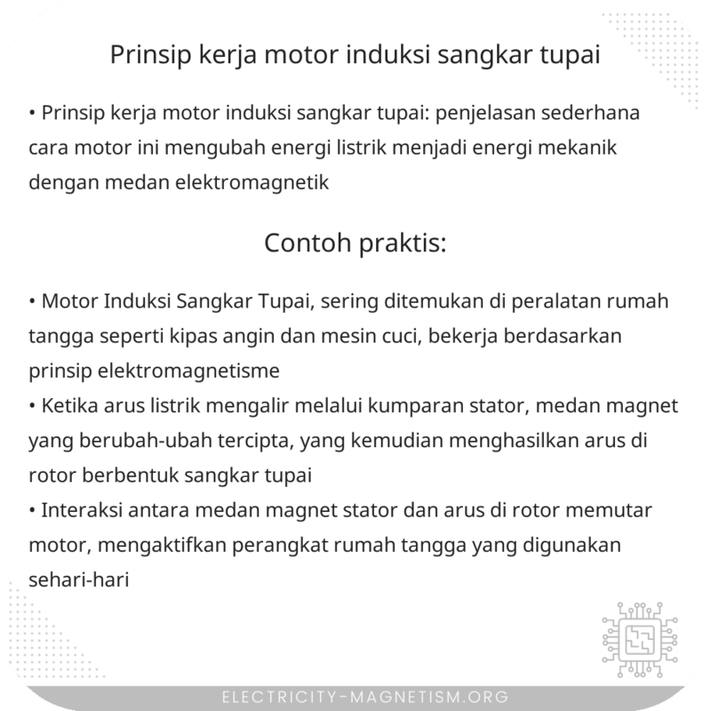 Prinsip Kerja Motor Induksi Sangkar Tupai