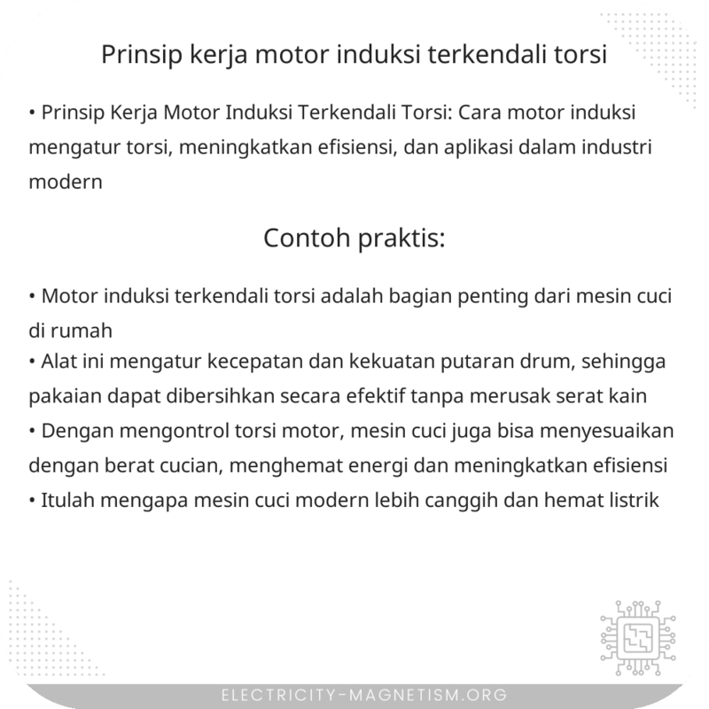 Prinsip Kerja Motor Induksi Terkendali Torsi