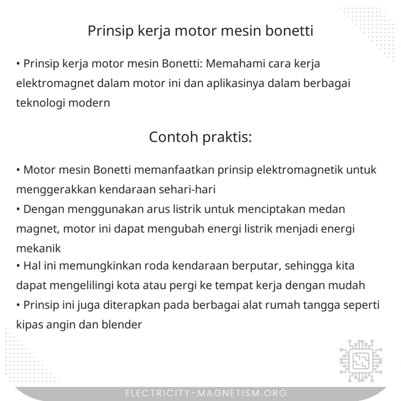 Prinsip Kerja Motor Mesin Bonetti