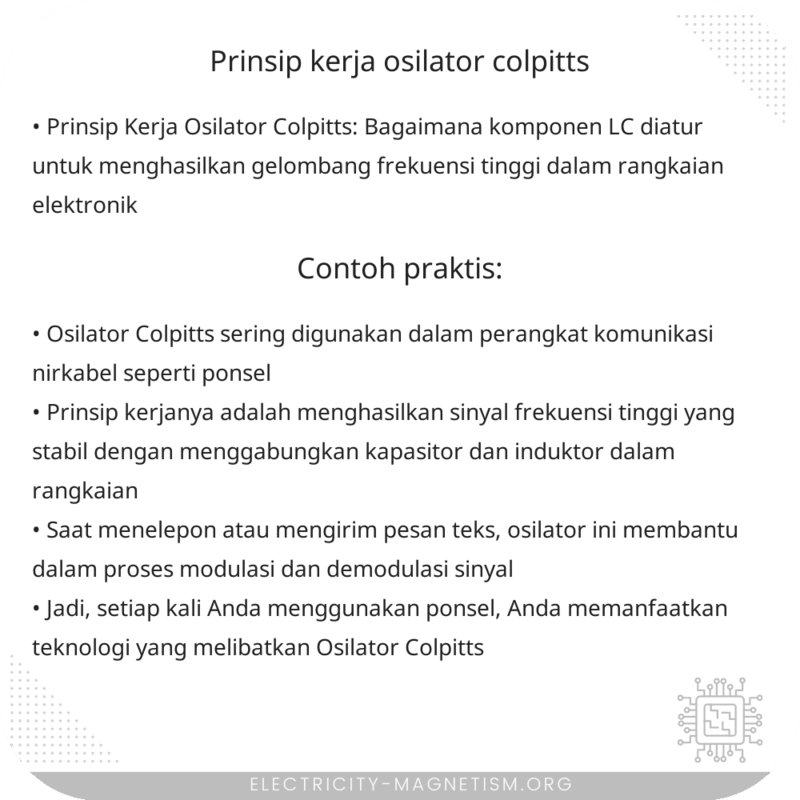 Prinsip Kerja Osilator Colpitts