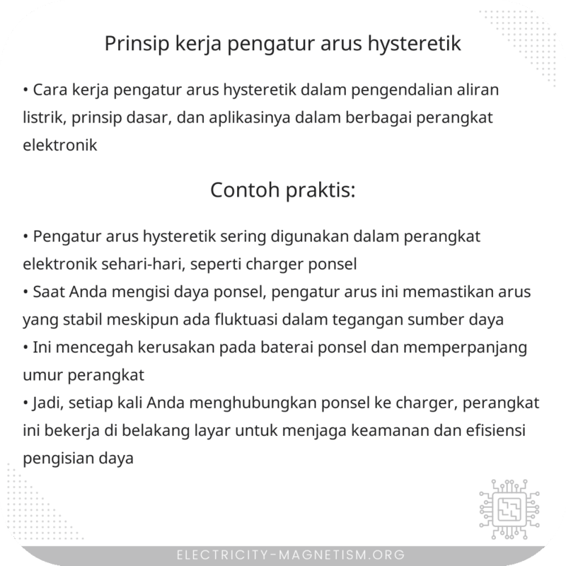 Prinsip Kerja Pengatur Arus Hysteretik
