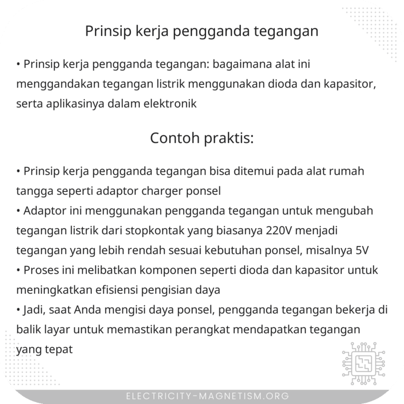 Prinsip Kerja Pengganda Tegangan