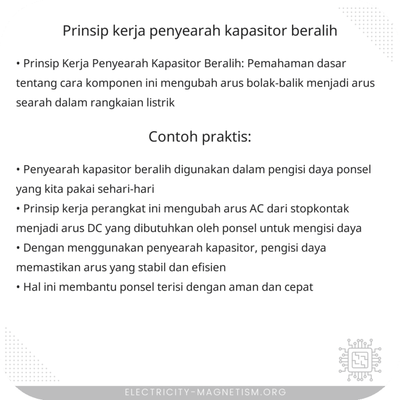 Prinsip Kerja Penyearah Kapasitor Beralih