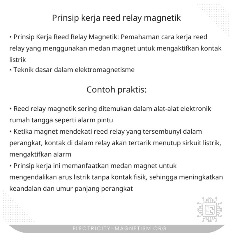 Prinsip Kerja Reed Relay Magnetik