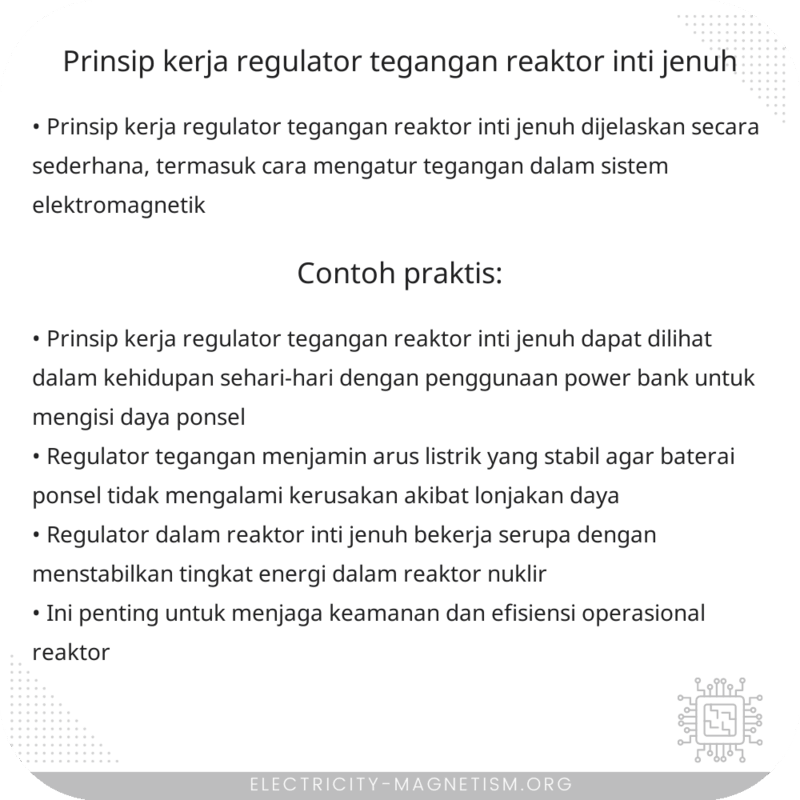 Prinsip Kerja Regulator Tegangan Reaktor Inti Jenuh