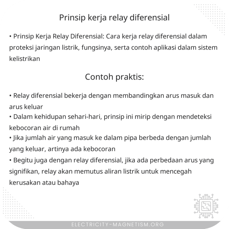 Prinsip Kerja Relay Diferensial