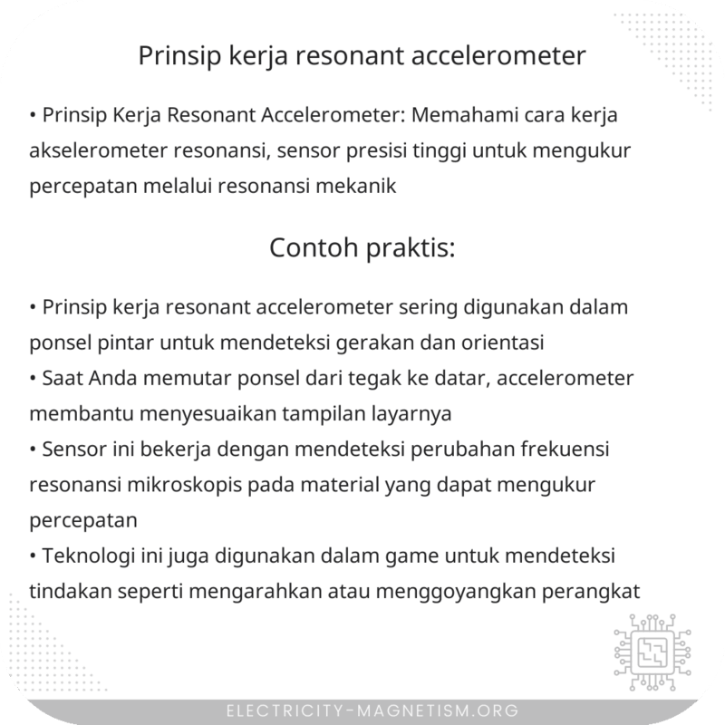 Prinsip Kerja Resonant Accelerometer