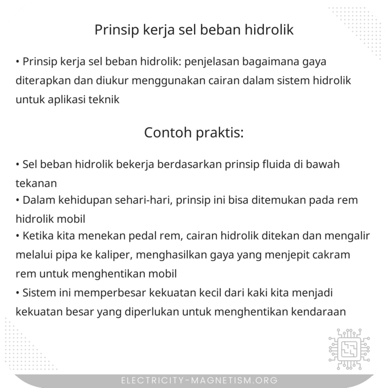 Prinsip Kerja Sel Beban Hidrolik