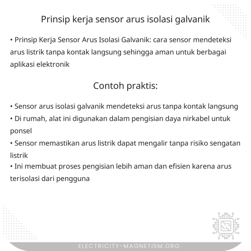 Prinsip Kerja Sensor Arus Isolasi Galvanik