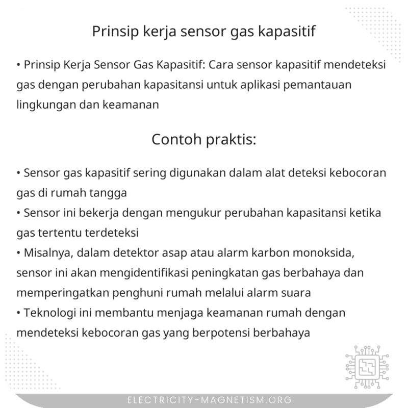 Prinsip Kerja Sensor Gas Kapasitif