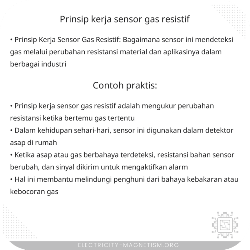 Prinsip Kerja Sensor Gas Resistif