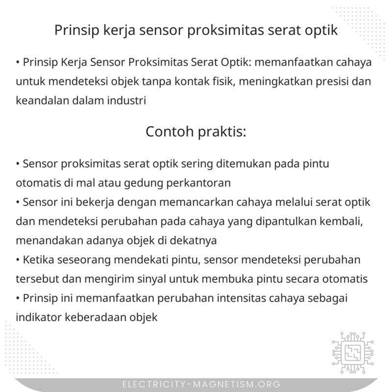 Prinsip Kerja Sensor Proksimitas Serat Optik