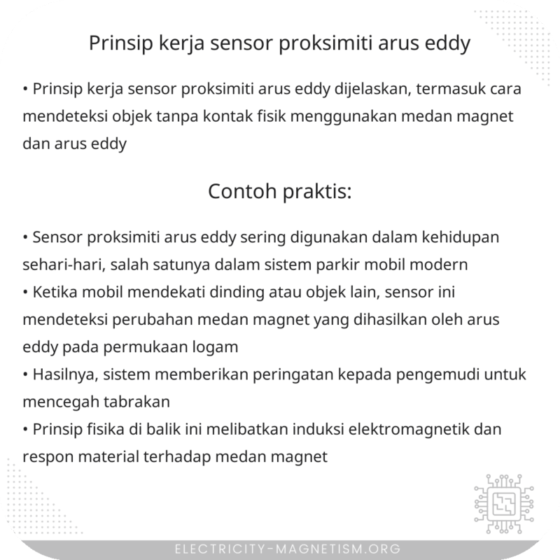 Prinsip Kerja Sensor Proksimiti Arus Eddy
