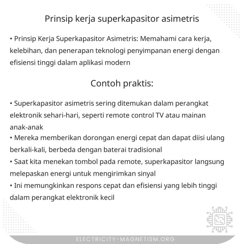 Prinsip Kerja Superkapasitor Asimetris