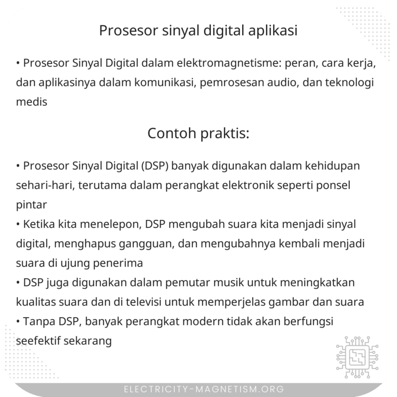 Prosesor Sinyal Digital | Aplikasi