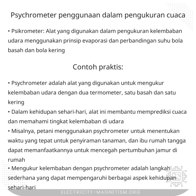 Psychrometer | Penggunaan dalam Pengukuran Cuaca
