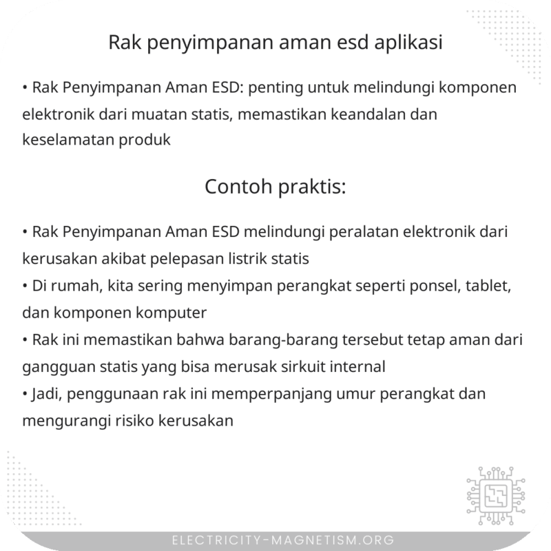 Rak Penyimpanan Aman ESD | Aplikasi